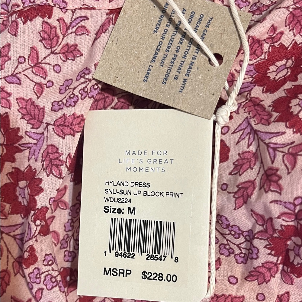 Faherty Hyland Dress in Sun Up Block Print. Size M - Picture 2 of 4